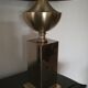 Lampe métal brossé or 1970
