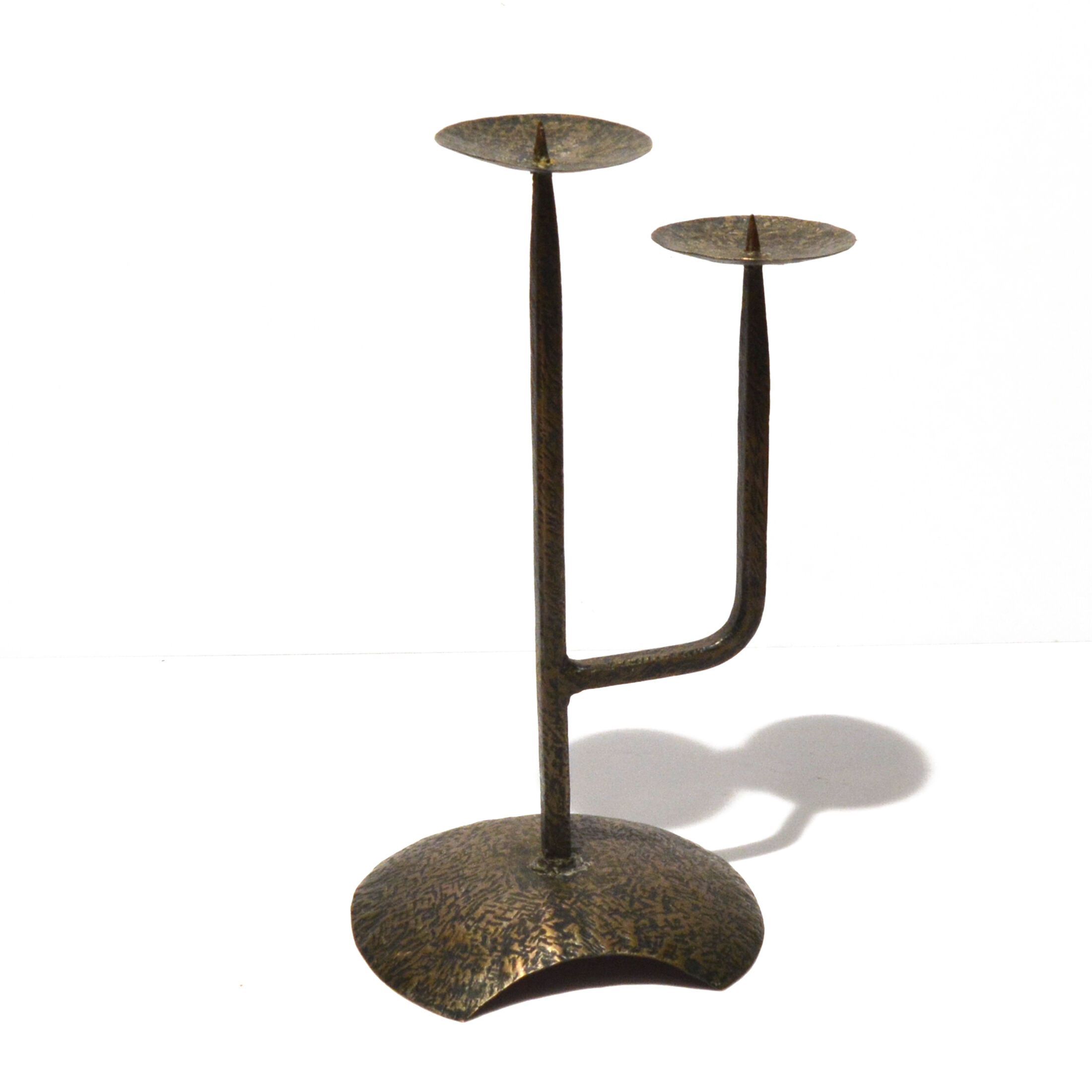 Brutalist style candlestick, czechoslovakia, 1960s