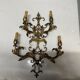 Large Italian Tole Gold Gilded Sconces Set of 2  1960’s 