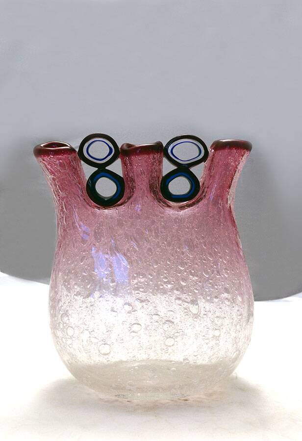 Anzolo Fuga for AVeM rare vase with rings, 1960s