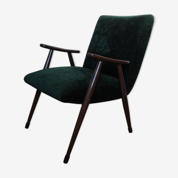 Fauteuil vintage vert des années 70