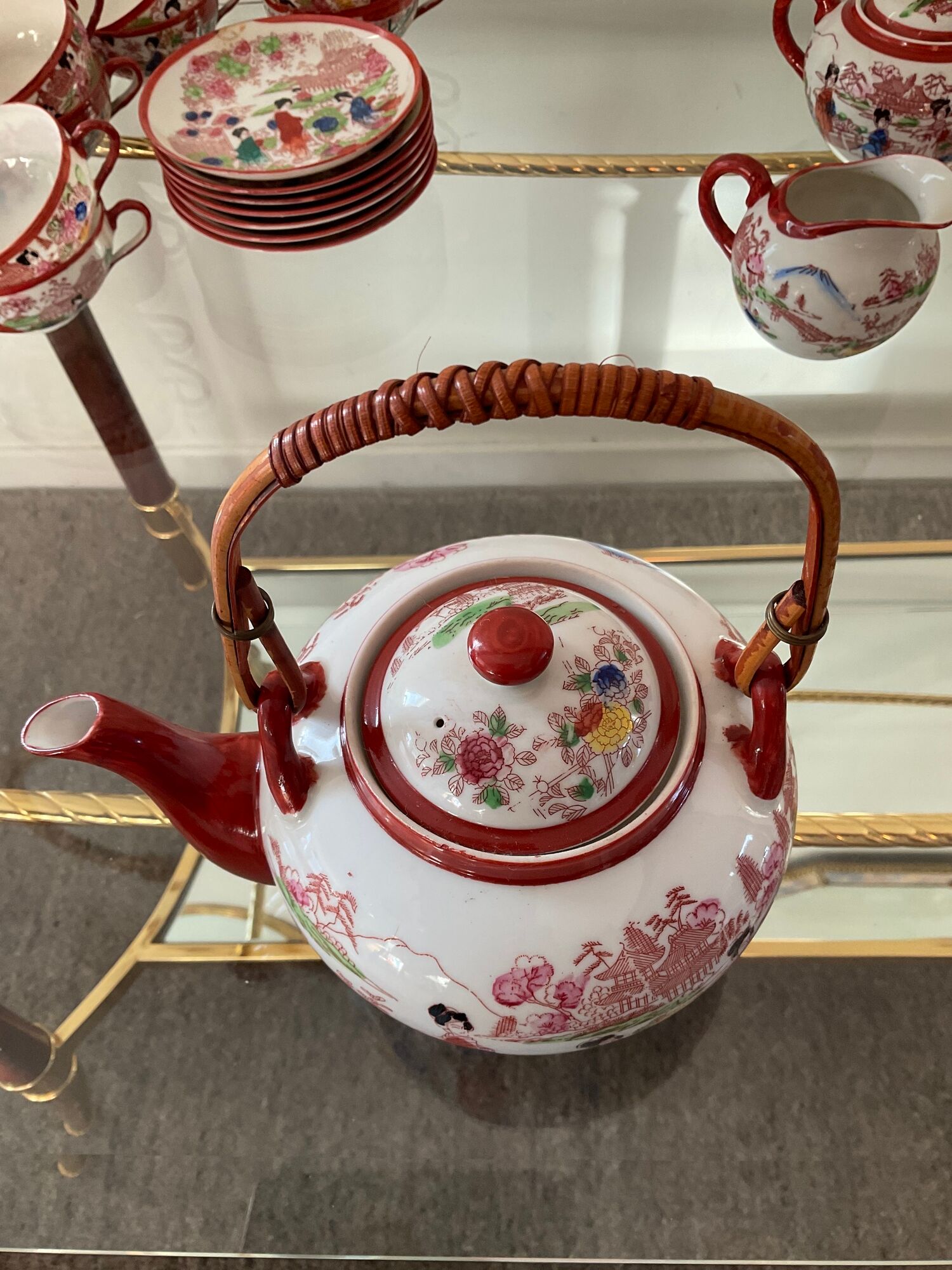 Old Japanese fine porcelain tea set