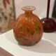 Blown glass balloon vase from mdina glass malta, 1970 red murano glass paste