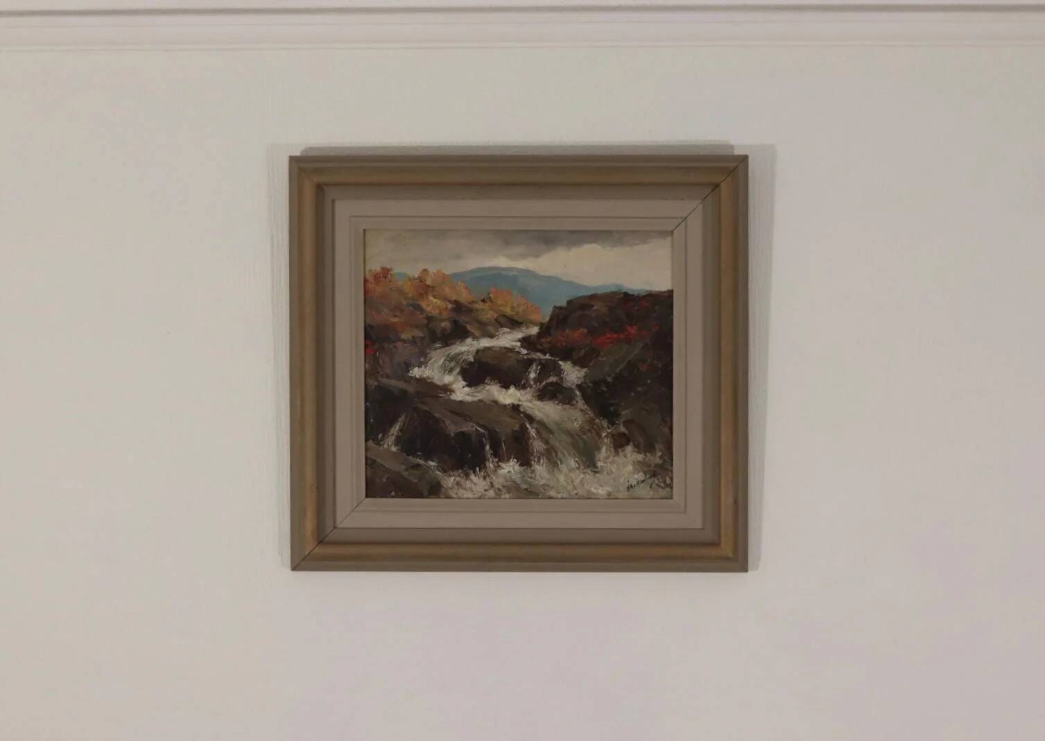 Paysage avec cascade par Åke Ahmlund