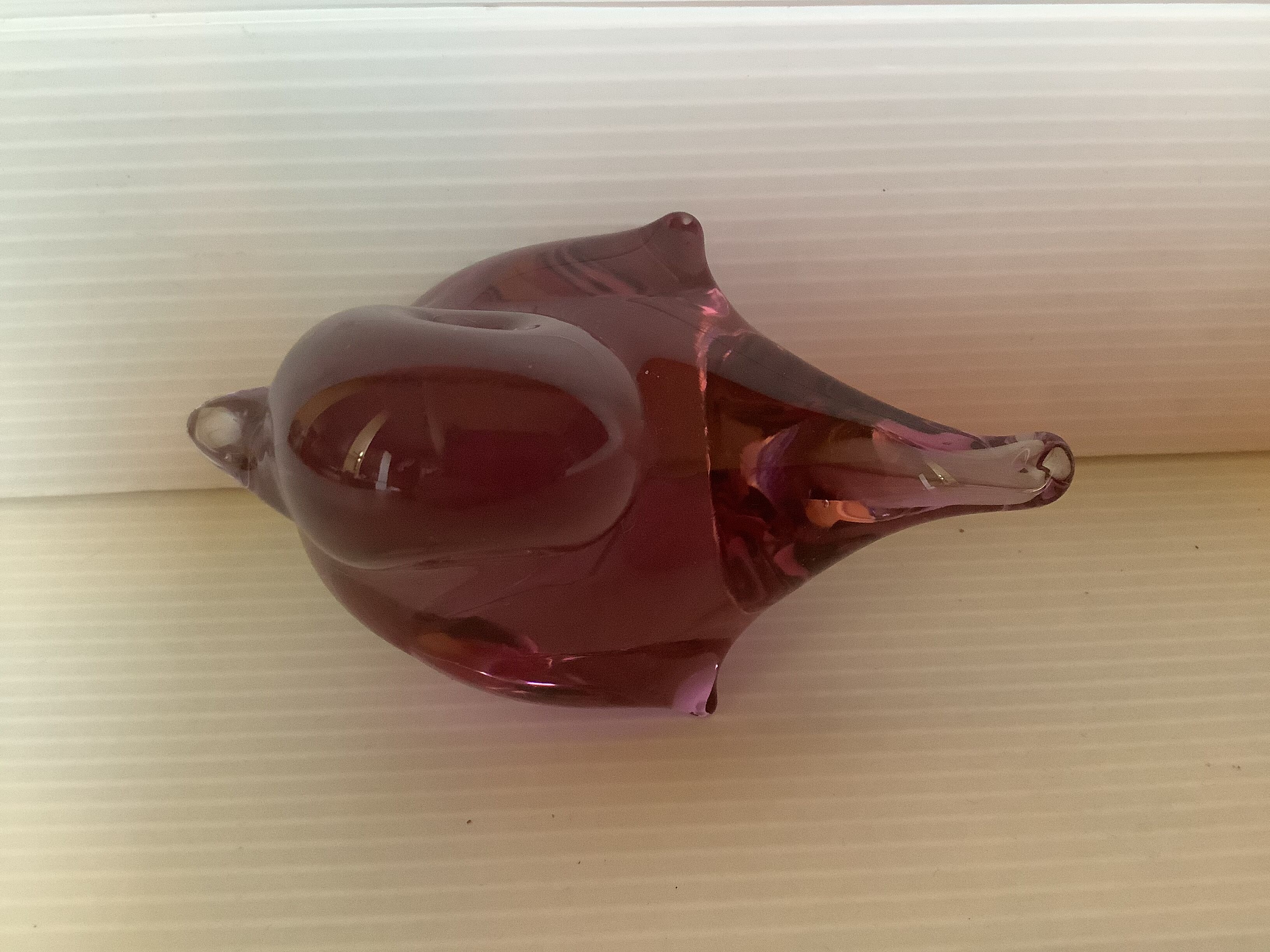 Purple pink glass bird paperpress