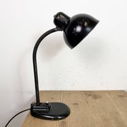 Lampe de table industrielle Bauhaus noire, années 1930