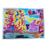 Pierre Lacroux (1909-1993) Gouache on paper 24 x 32 cm - from 1989 - (319)