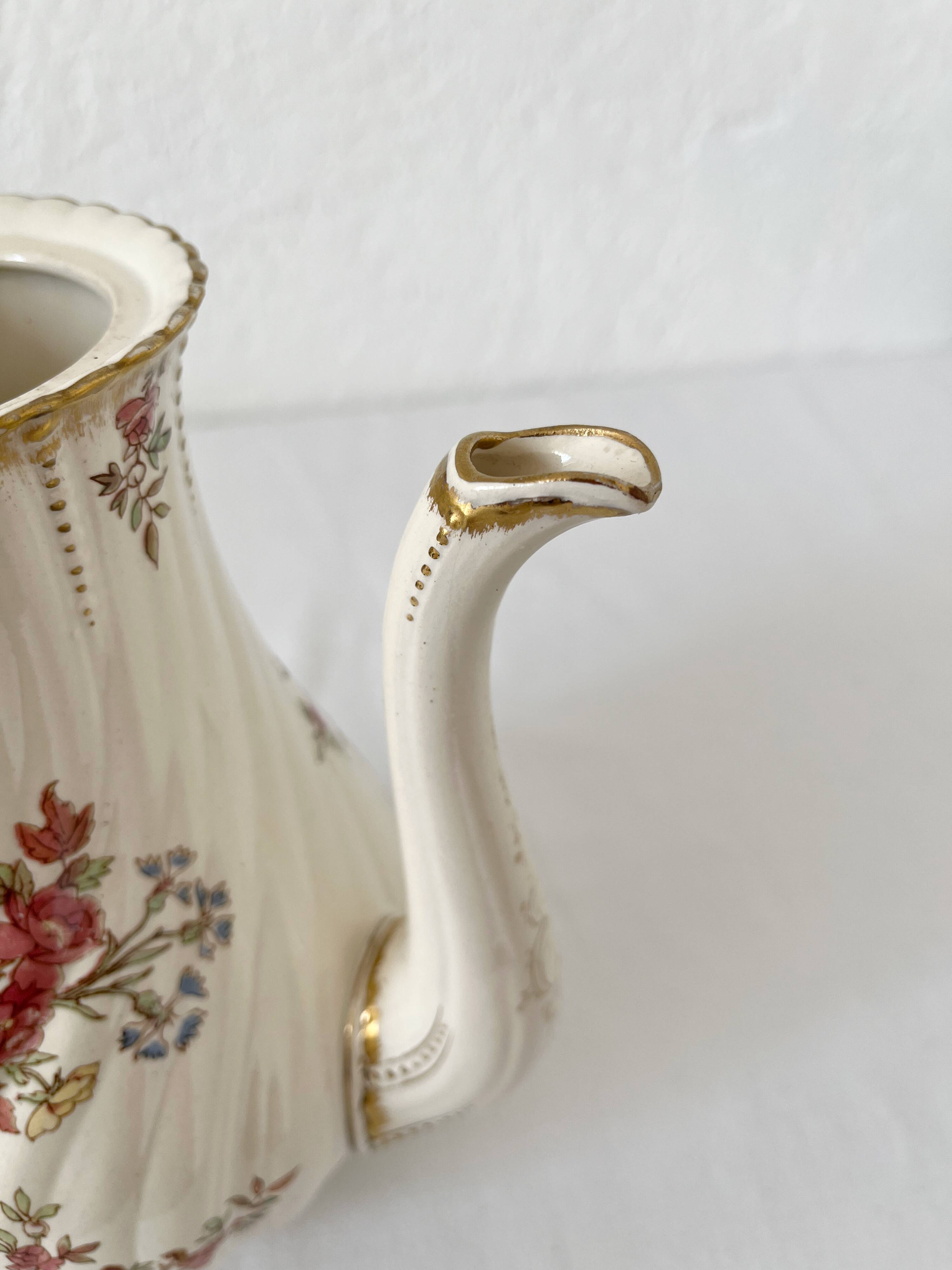 Louis XV style ironstone coffee pot from Sarreguemines