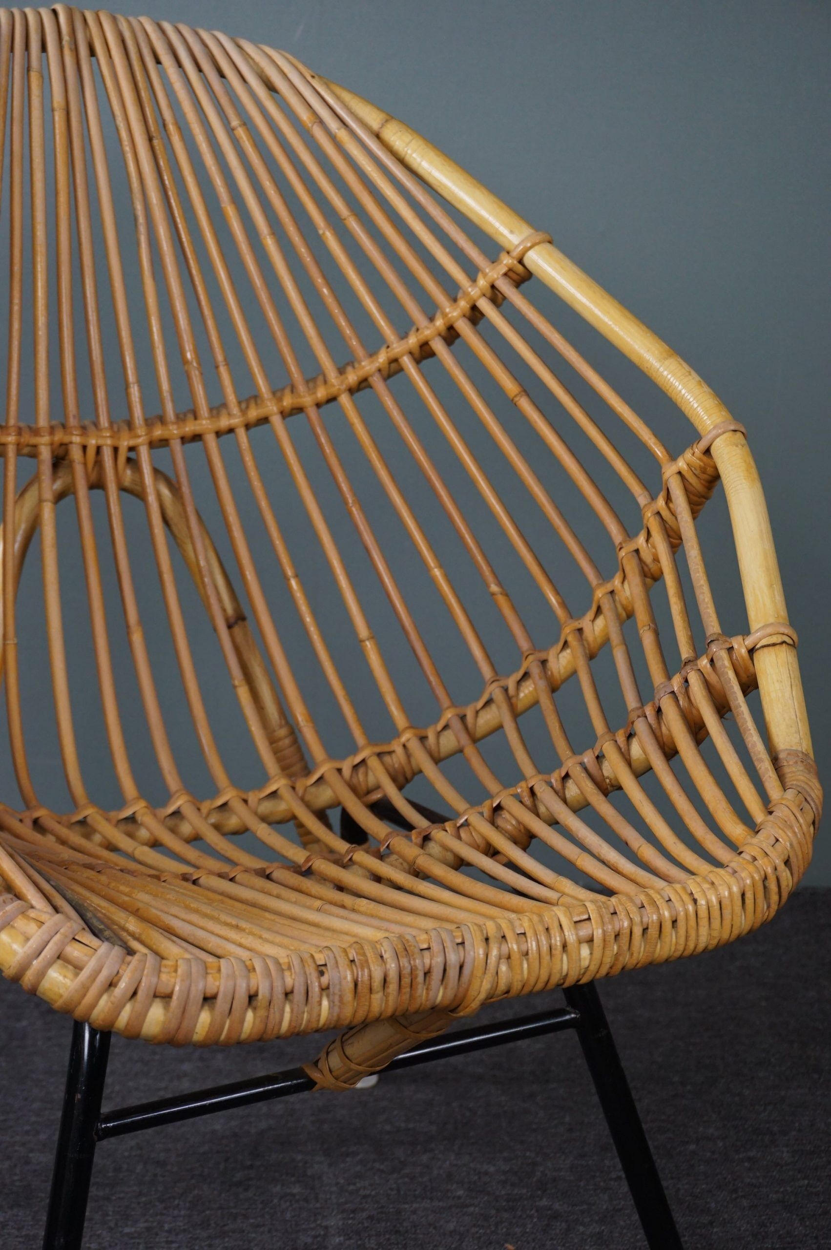 Rattan armchair by Rohé Noordwolde