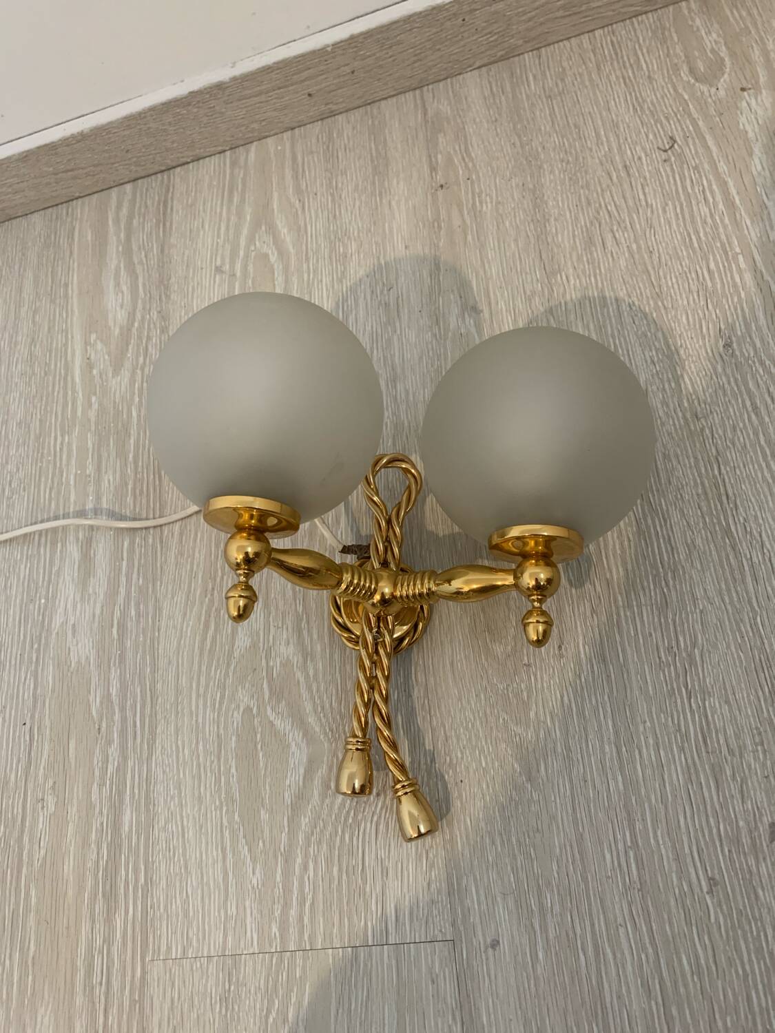 Gold wall light