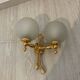 Gold wall light