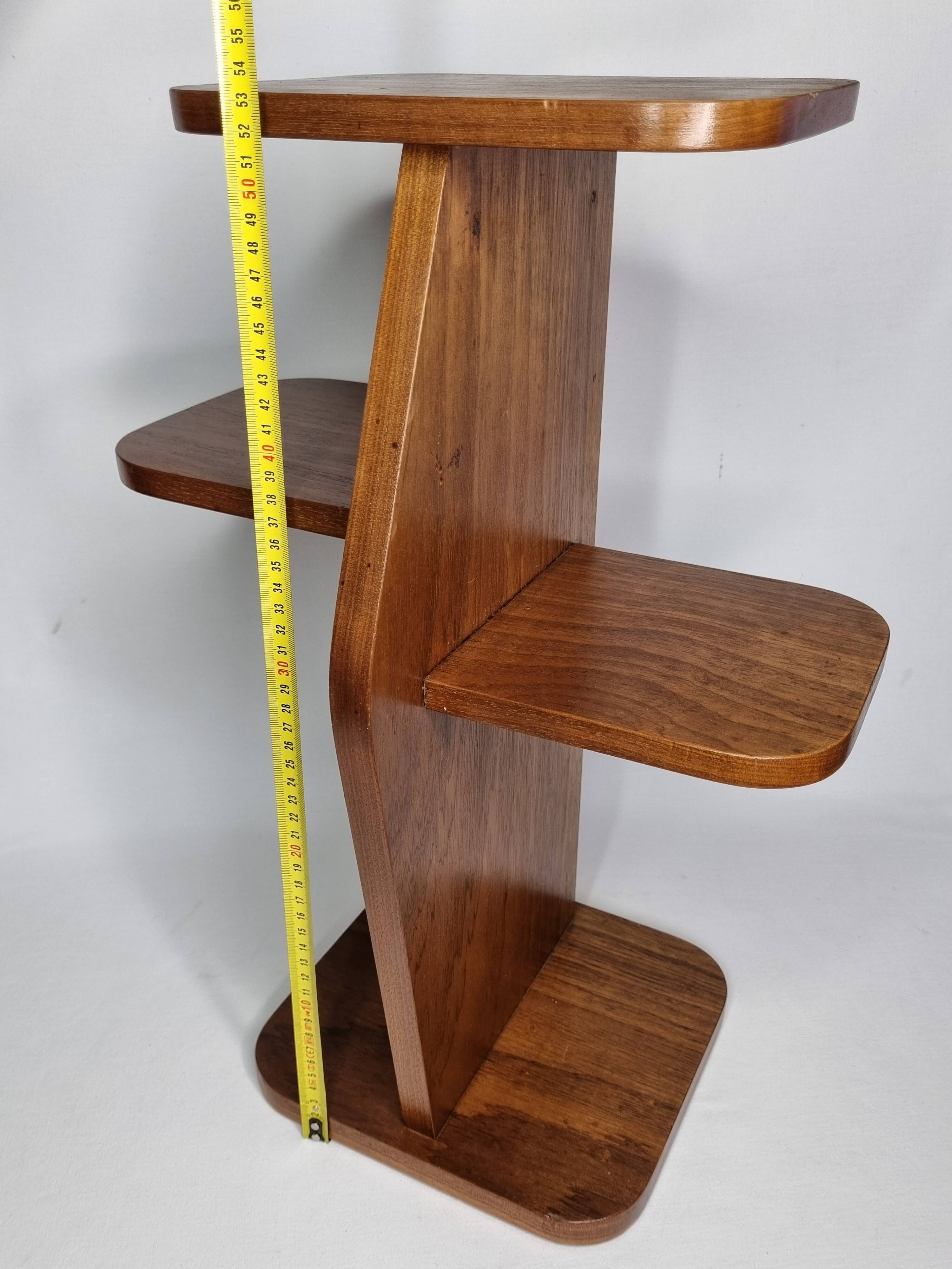 Art Deco style solid wood side table, 53 cm