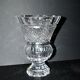 Bohemian cut crystal Medici vase signed TW & Co