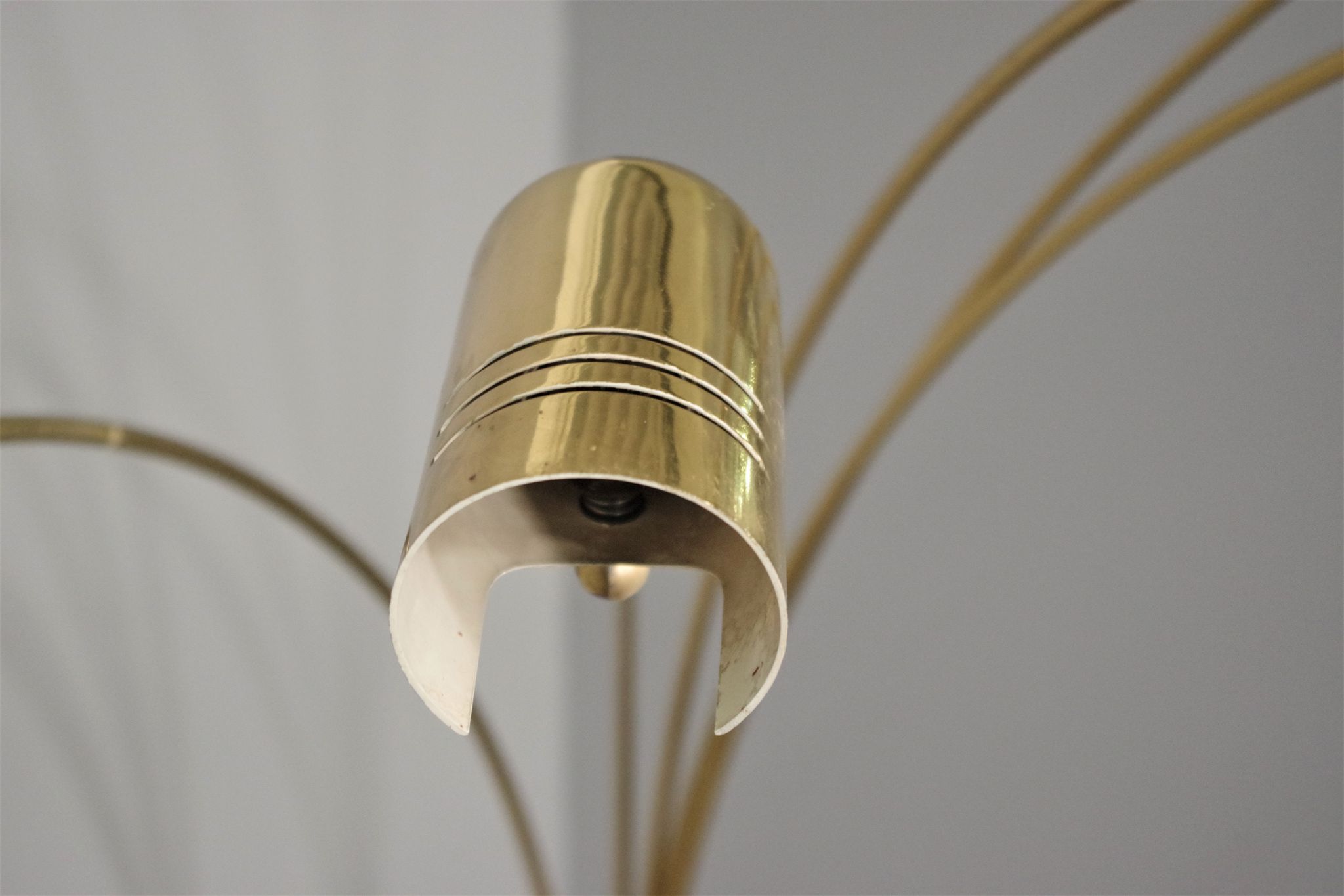 Brass floor chandelier, 70s