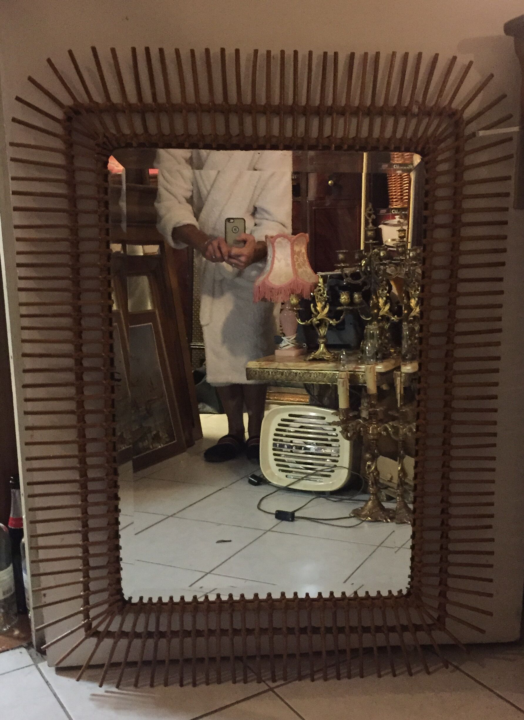 Miroir en rotin 112 x 86cm