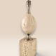 Travertine lamp by Philippe Barbier
