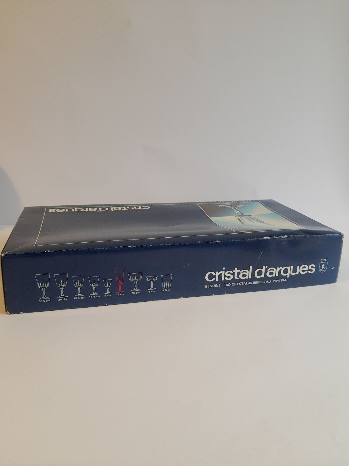 Set of 6 Cristal d'Arques 16cl Versailles vintage champagne flutes
