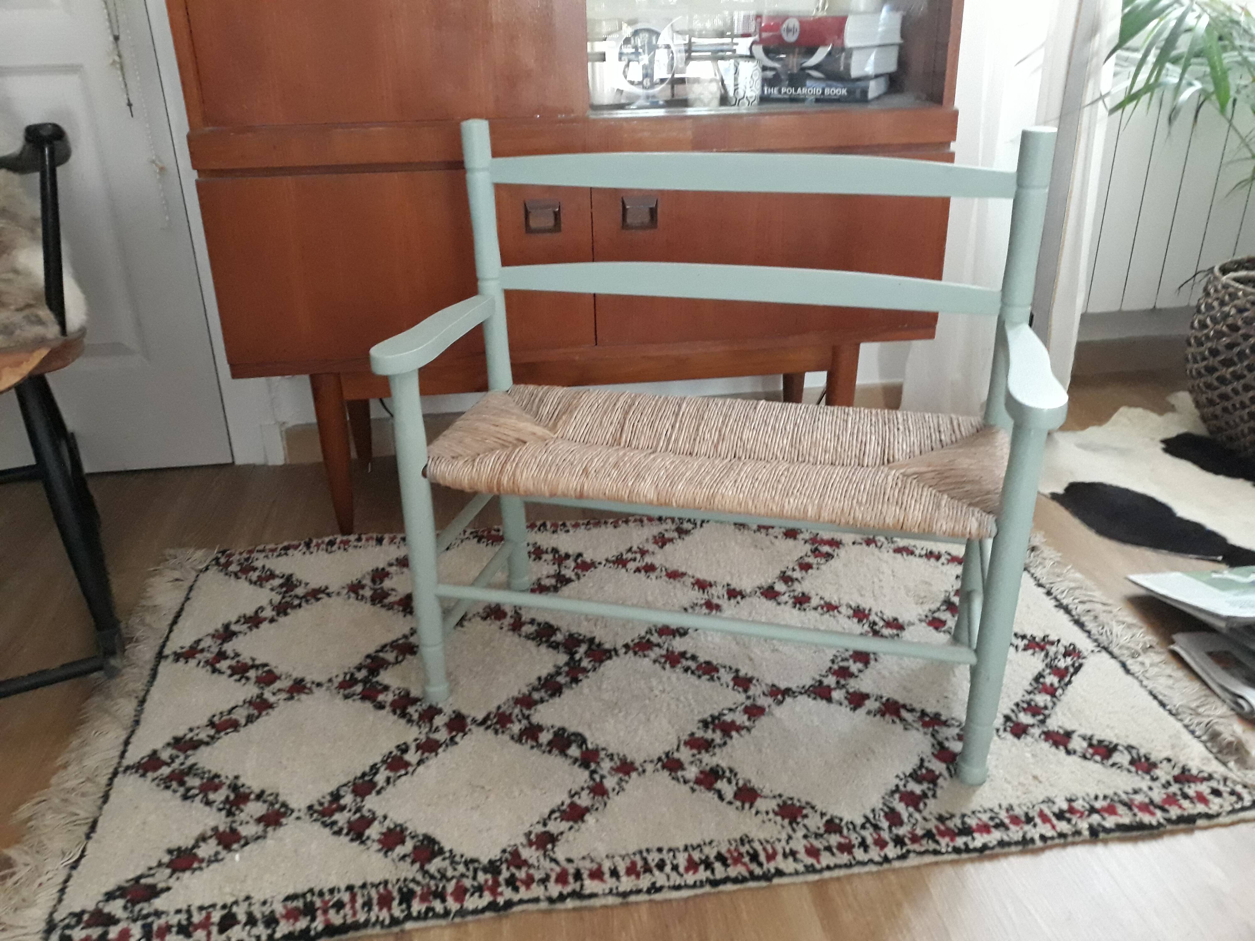 Child wooden vintage bench