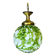 Hand-blown green art glass large chandlier