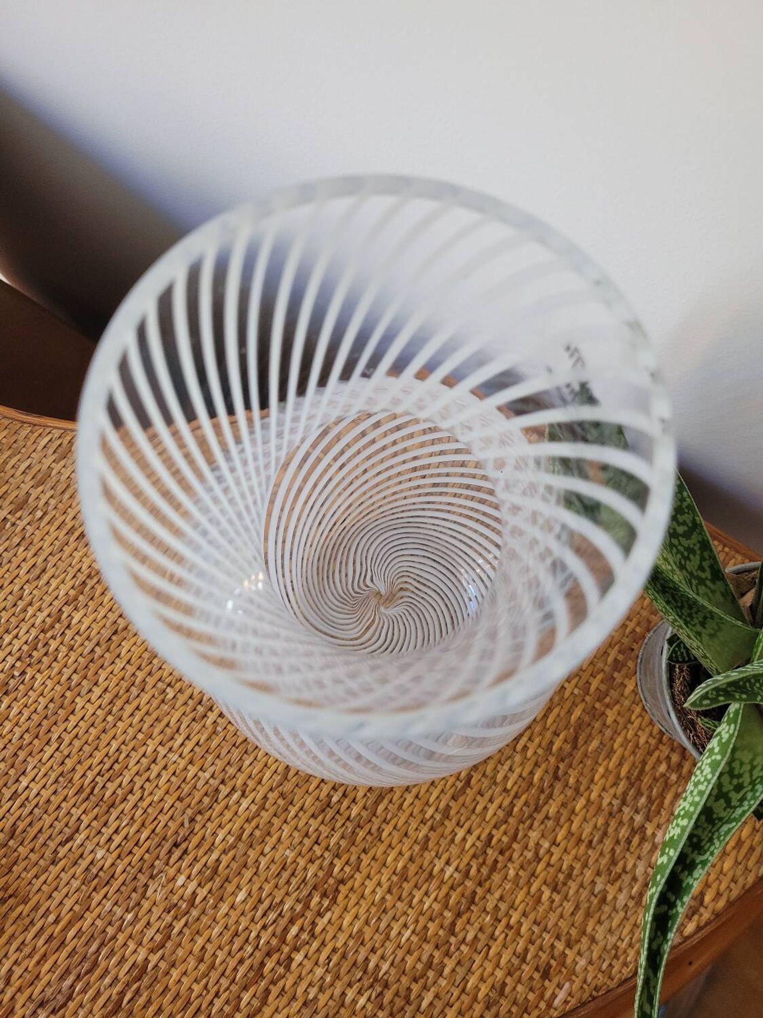 Vase en verre soufflé artisanal Murano