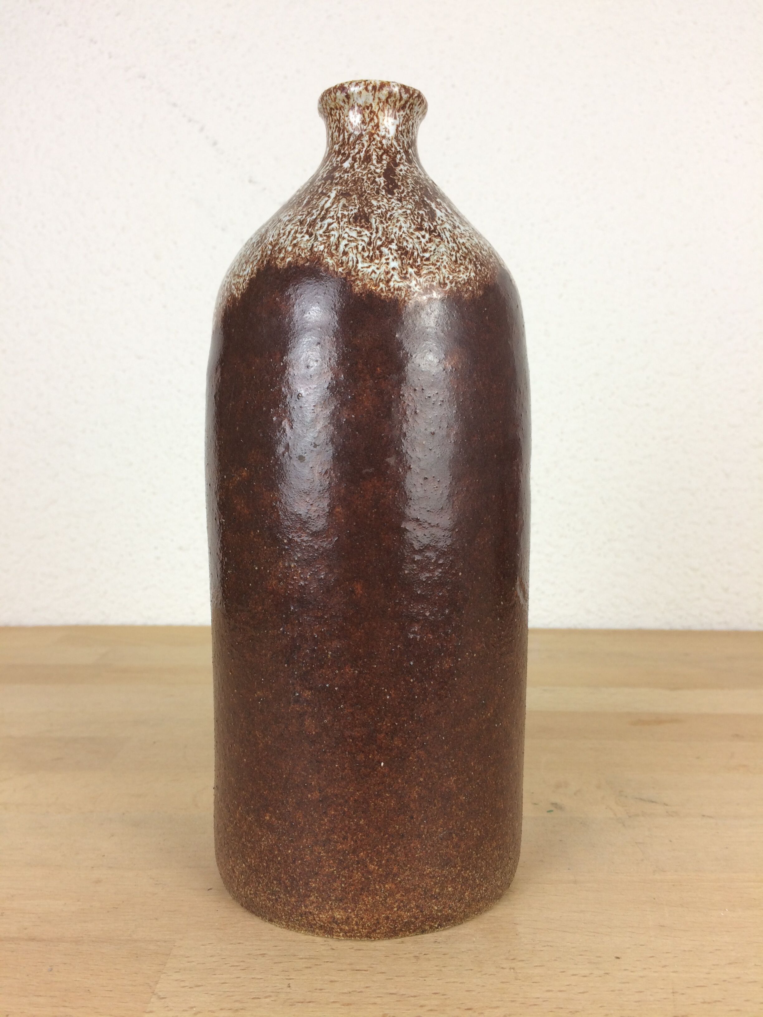 Bottle vase signed Accolay in sandstone