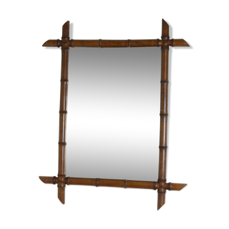 Old bamboo mirror 73 x 59