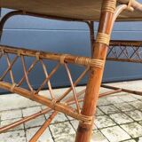 Vintage rattan and wicker desk