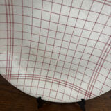 Vintage shallow plate with towel pattern Gien