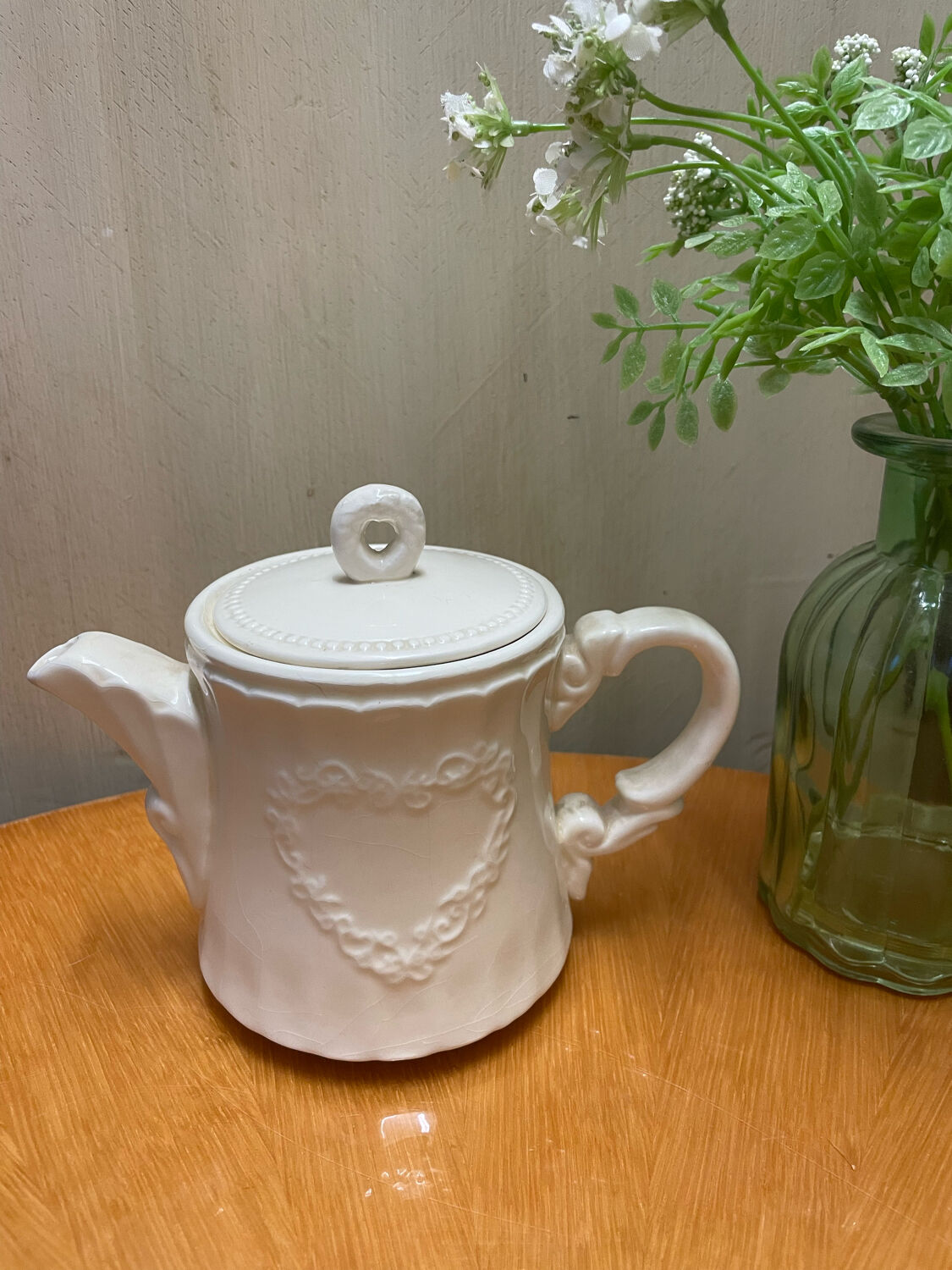 Antique porcelain teapot