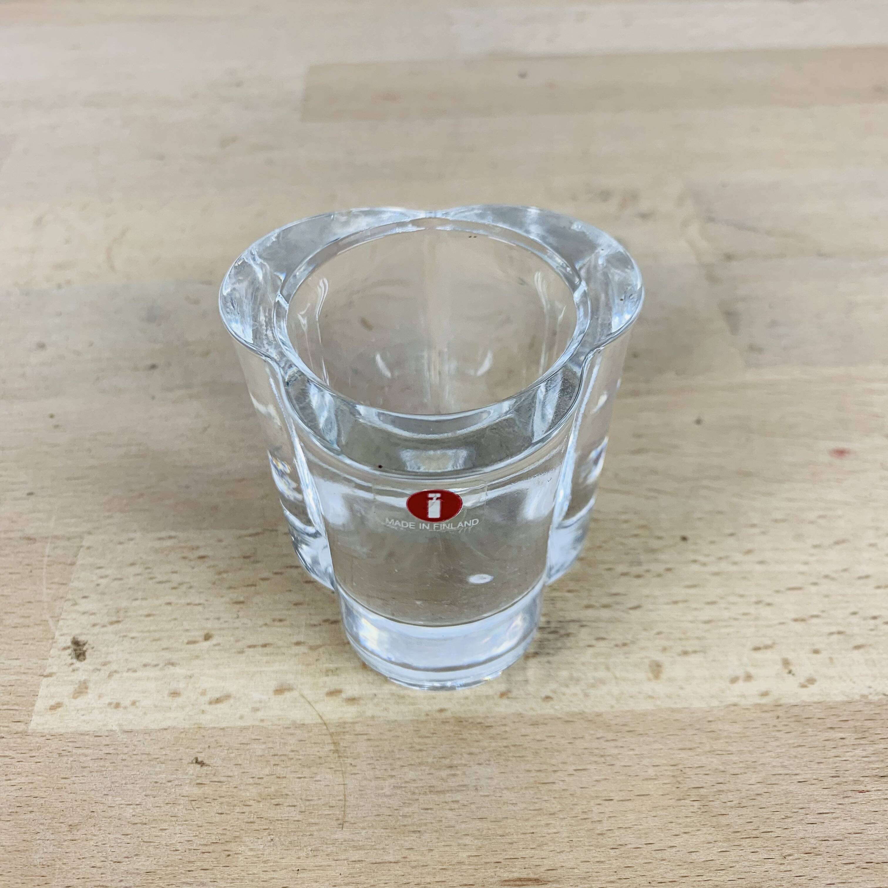 Scandinavian clover glass iittala candle holder