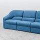 4-module blue sofa from the 1970s – Italian vintage modernist design