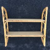 60'S rattan wall shelf