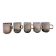 5 mugs bleu/gris