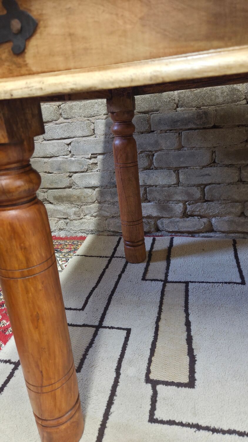 Large solid wood dining table