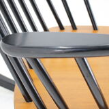 1960s Varjosen Puunjalostus beech rocking chair, Finland