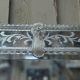 Ancien miroir en verre blanc murano vers 1900