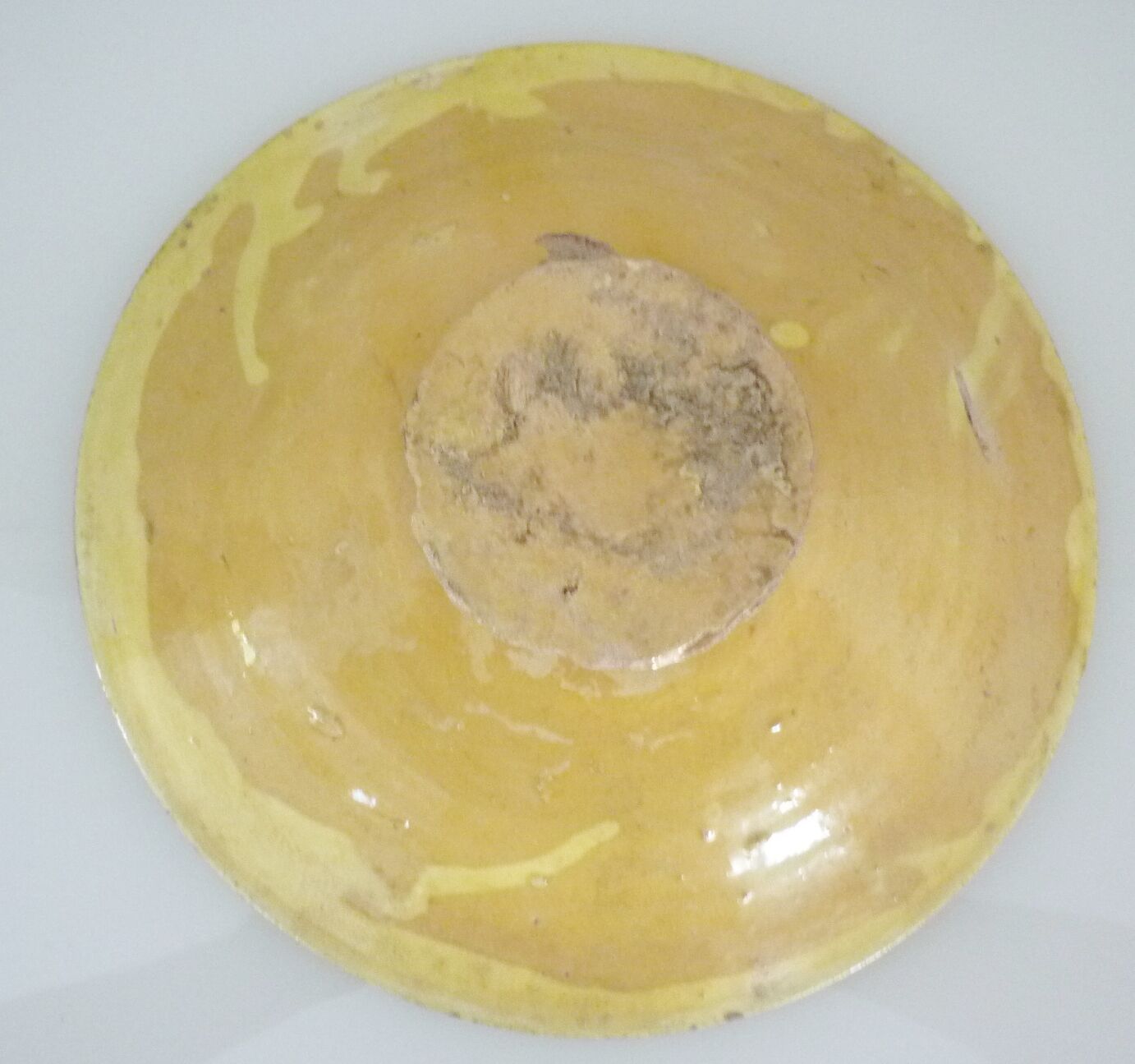 Dish, old omelette turn, nineteenth, glazed terracotta, south of the France