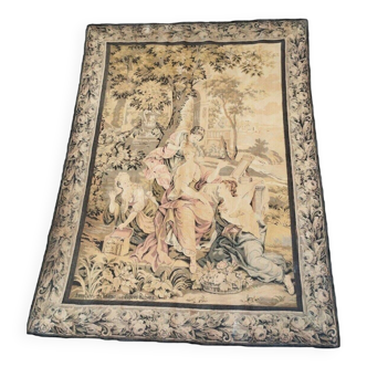 grande tapisserie française ancienne du début des années 1900. 230x170