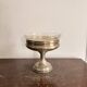 Bowl Coupe Pedestal Sweetmeat Dish Compote Silver-Plated Glass Engraved Fine