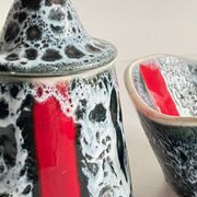 Vintage LUC VALLAURIS Ceramic Sugar Bowl