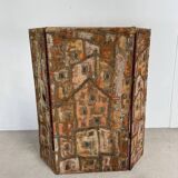 Vintage metal boomerang foot desk lamp