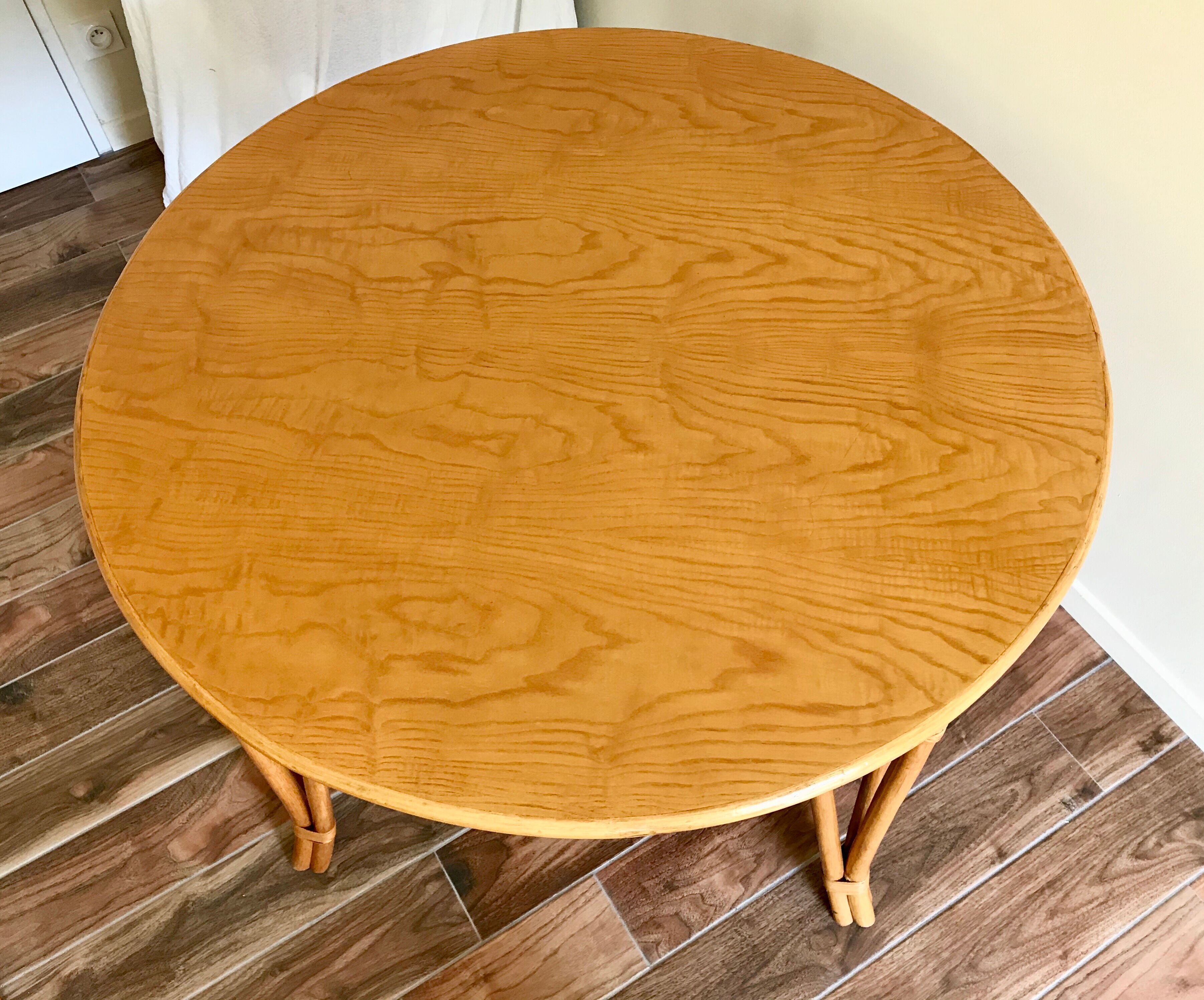 Table set and 4 rattan chairs