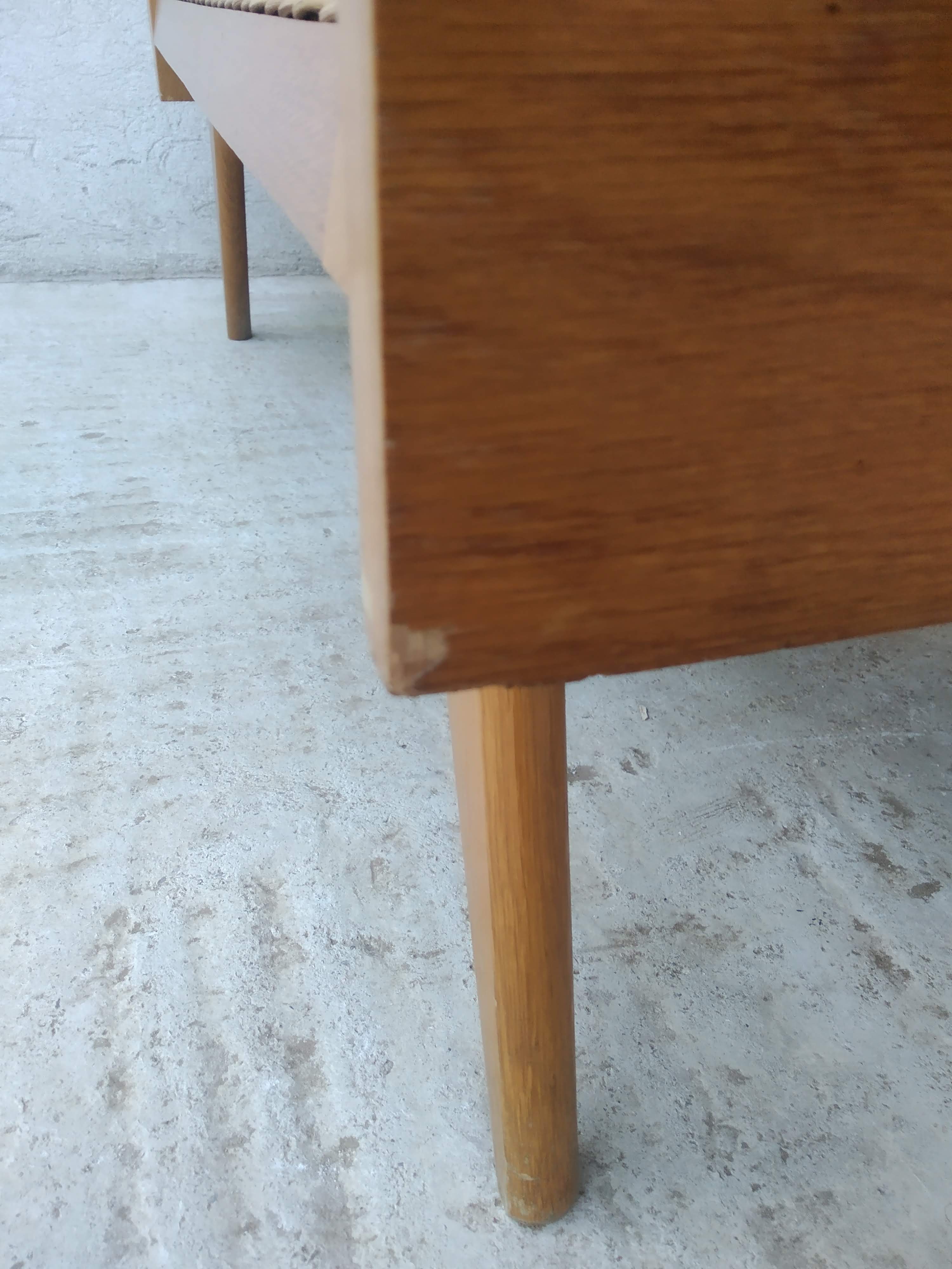 Vintage dresser rattan compass feet