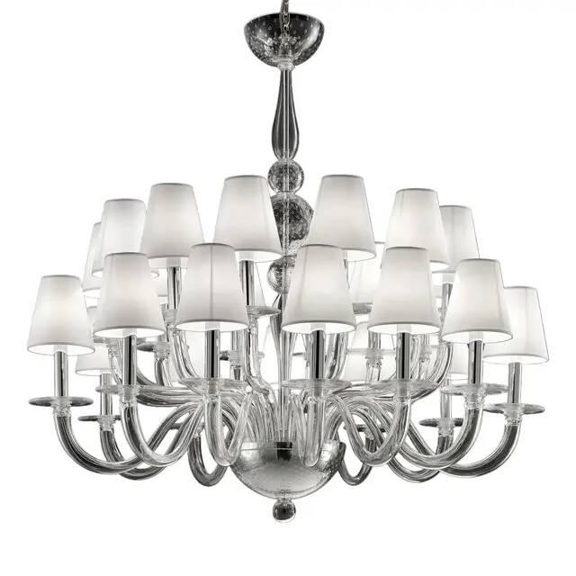 Transparent Murano Glass Chandelier by Simoeng for Simoeng