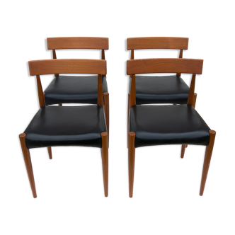 Danish MK 200 Chairs in Teak by Arne Hovmand-Olsen for Mogens Cold, Set of 4