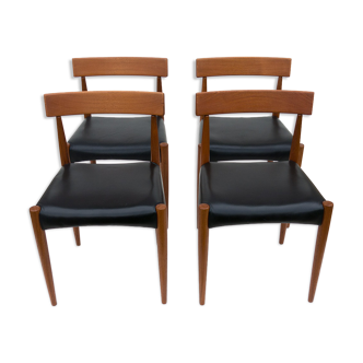 Chaises danoises MK 200 en teck par Arne Hovmand-Olsen pour Mogens Cold