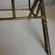 1960 magazine rack faux bamboo in beaten gold iron Italian craftsmanship