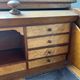 Beautiful vintage 20th-century American cylinder desk and its chair.