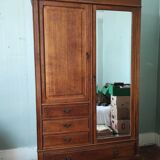 Vintage wardrobe with ice linen and wardrobe