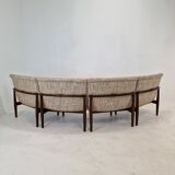 Mid-century round bench in teak Denmark 1960s